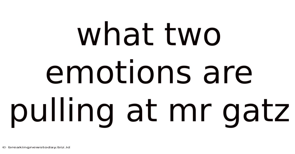 What Two Emotions Are Pulling At Mr Gatz