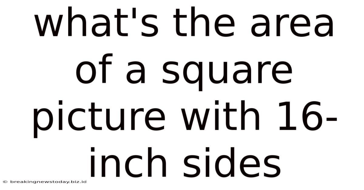What's The Area Of A Square Picture With 16-inch Sides