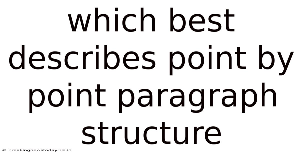 Which Best Describes Point By Point Paragraph Structure