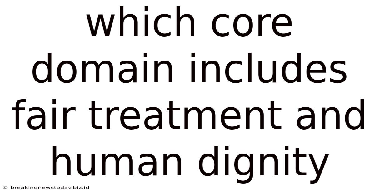 Which Core Domain Includes Fair Treatment And Human Dignity