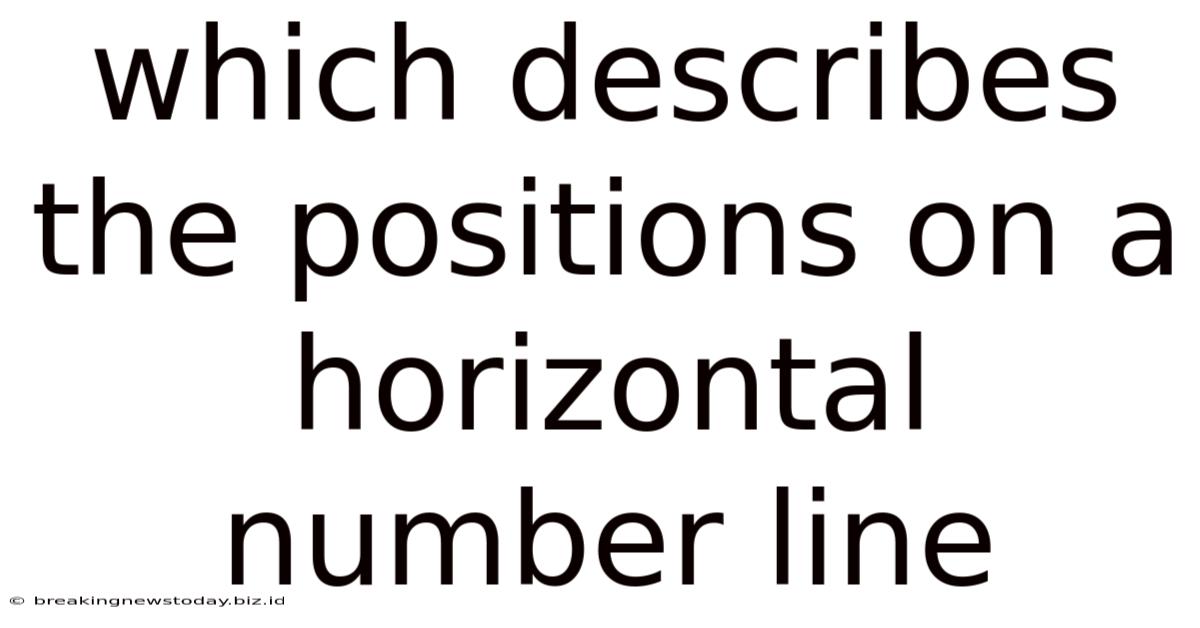 Which Describes The Positions On A Horizontal Number Line