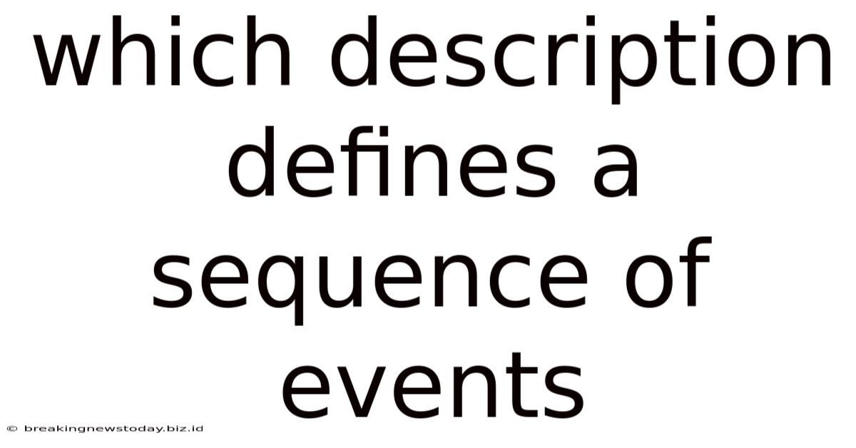 Which Description Defines A Sequence Of Events