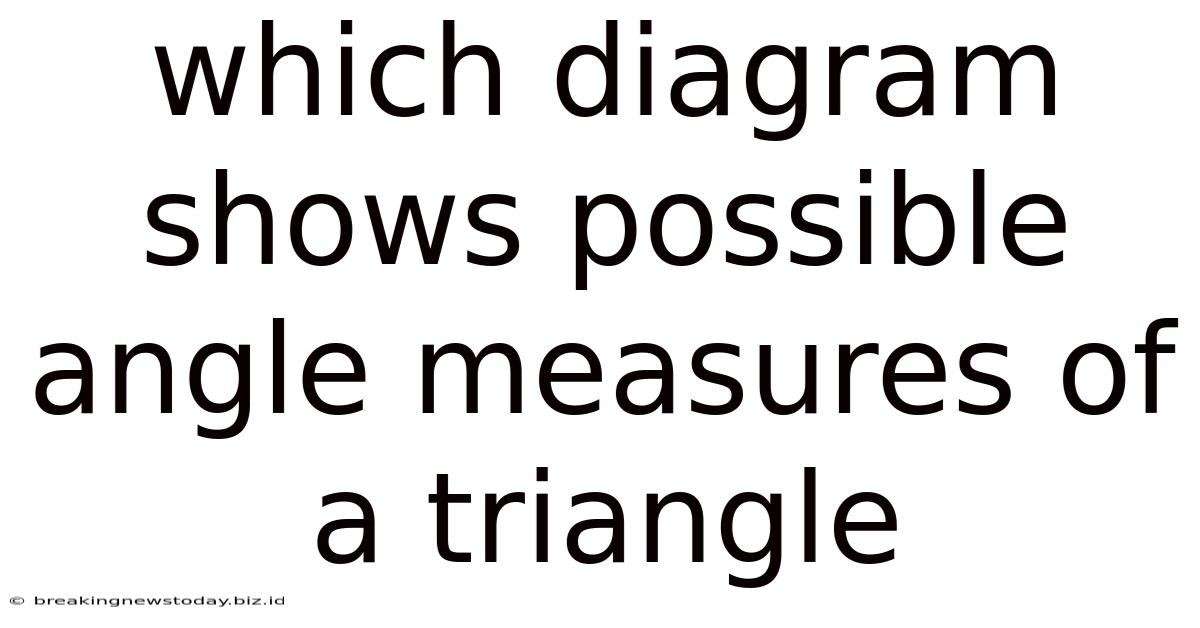 Which Diagram Shows Possible Angle Measures Of A Triangle