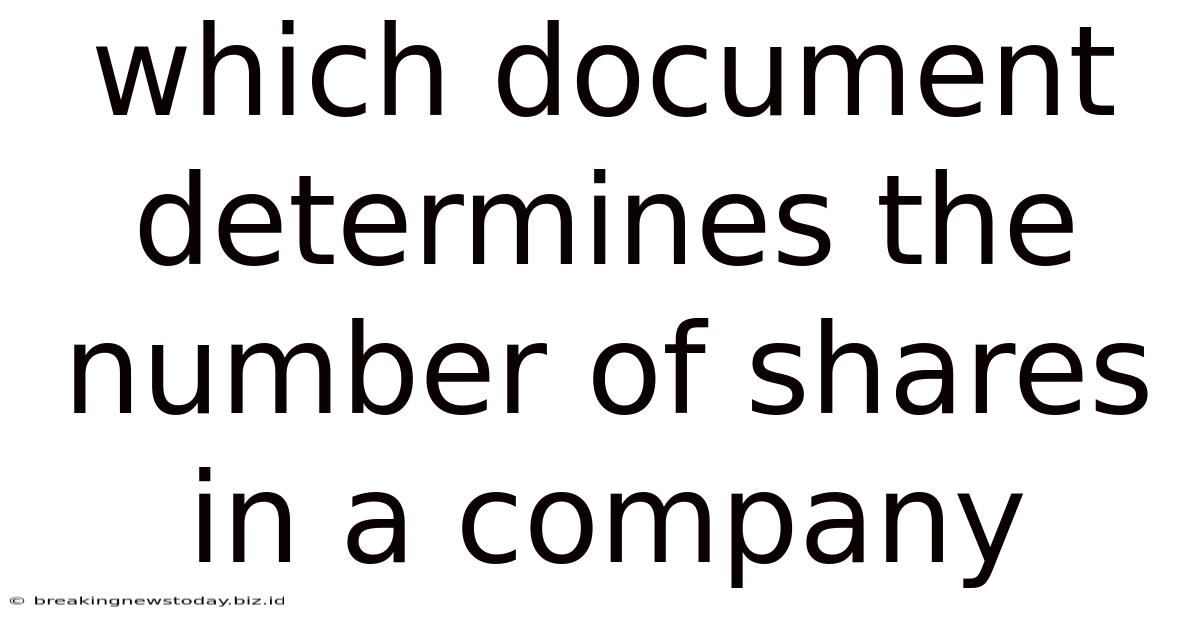 Which Document Determines The Number Of Shares In A Company