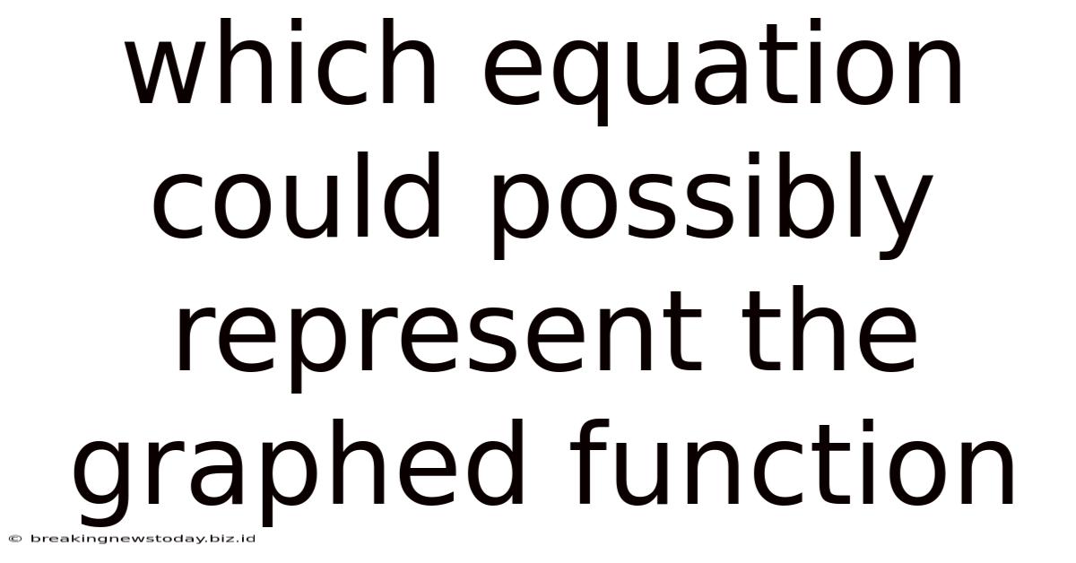 Which Equation Could Possibly Represent The Graphed Function