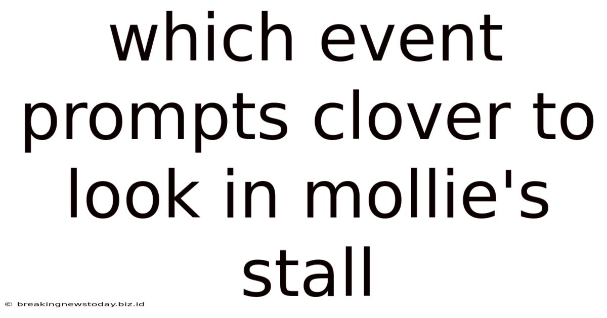 Which Event Prompts Clover To Look In Mollie's Stall