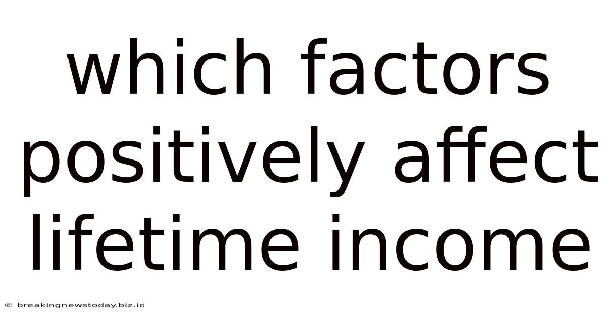 Which Factors Positively Affect Lifetime Income