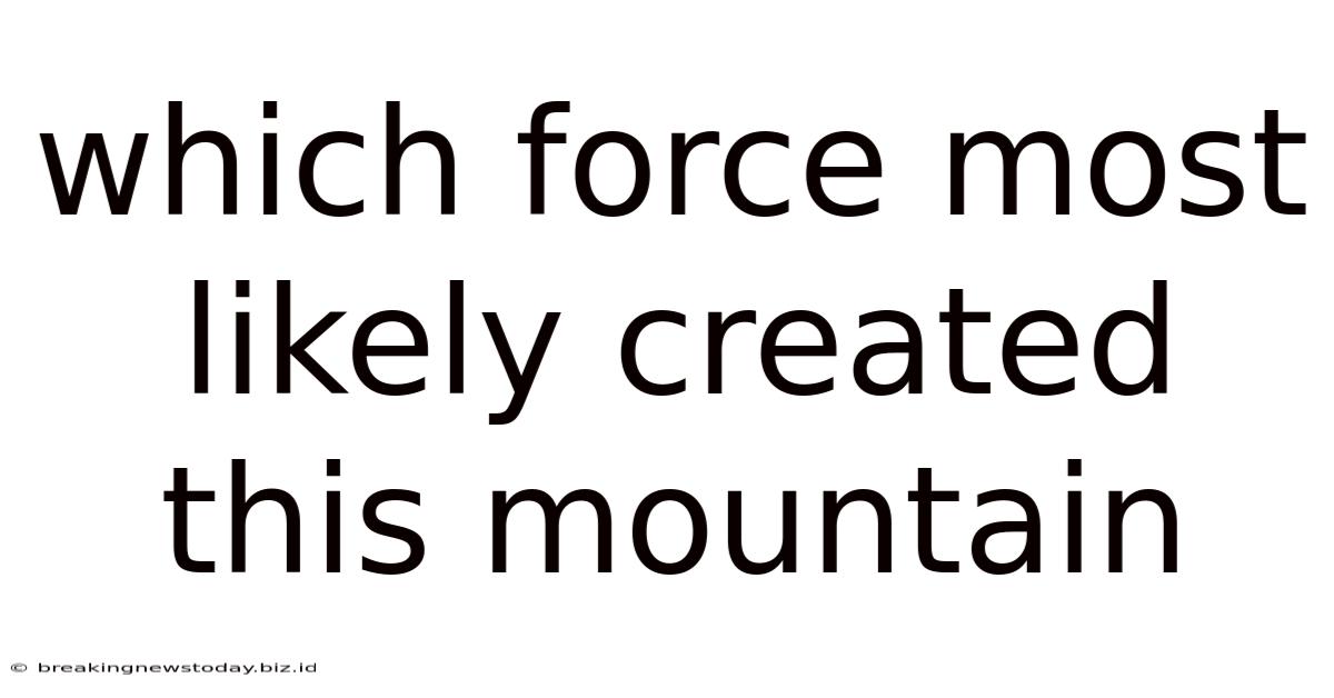 Which Force Most Likely Created This Mountain