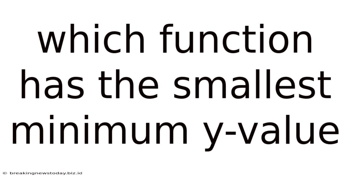 Which Function Has The Smallest Minimum Y-value