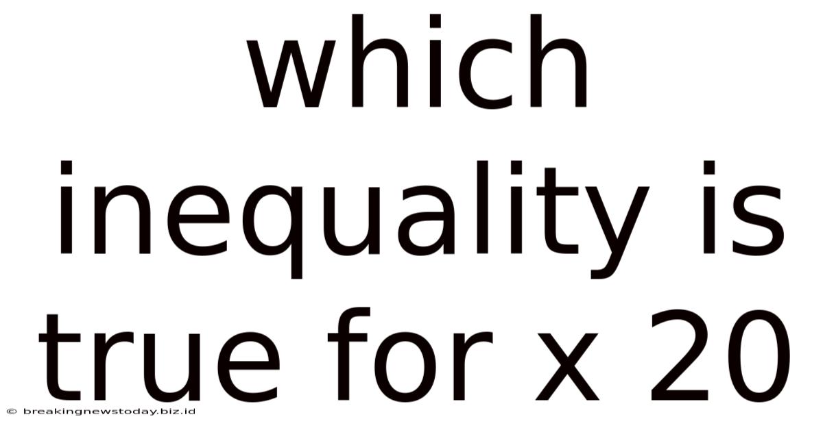 Which Inequality Is True For X 20