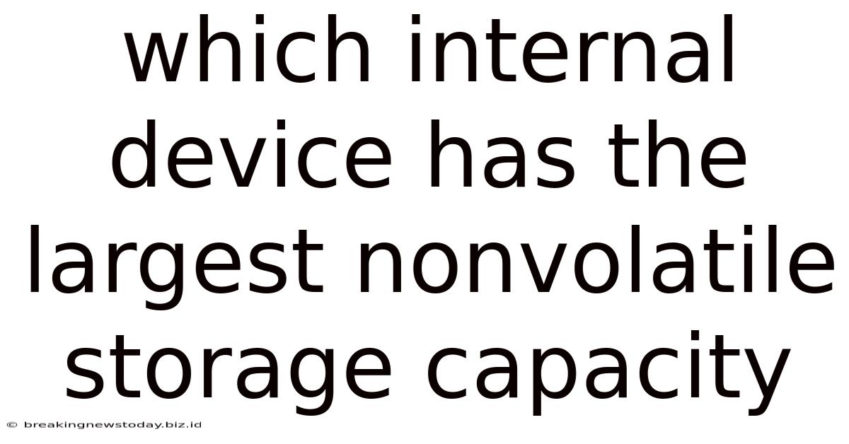 Which Internal Device Has The Largest Nonvolatile Storage Capacity