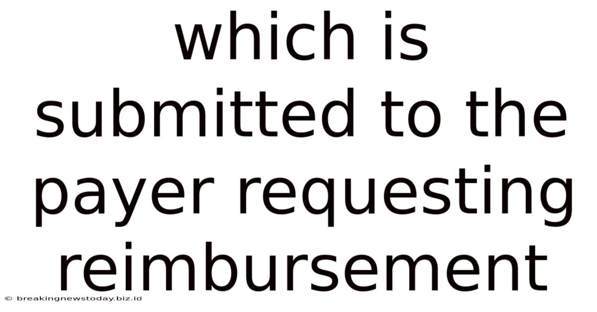 Which Is Submitted To The Payer Requesting Reimbursement