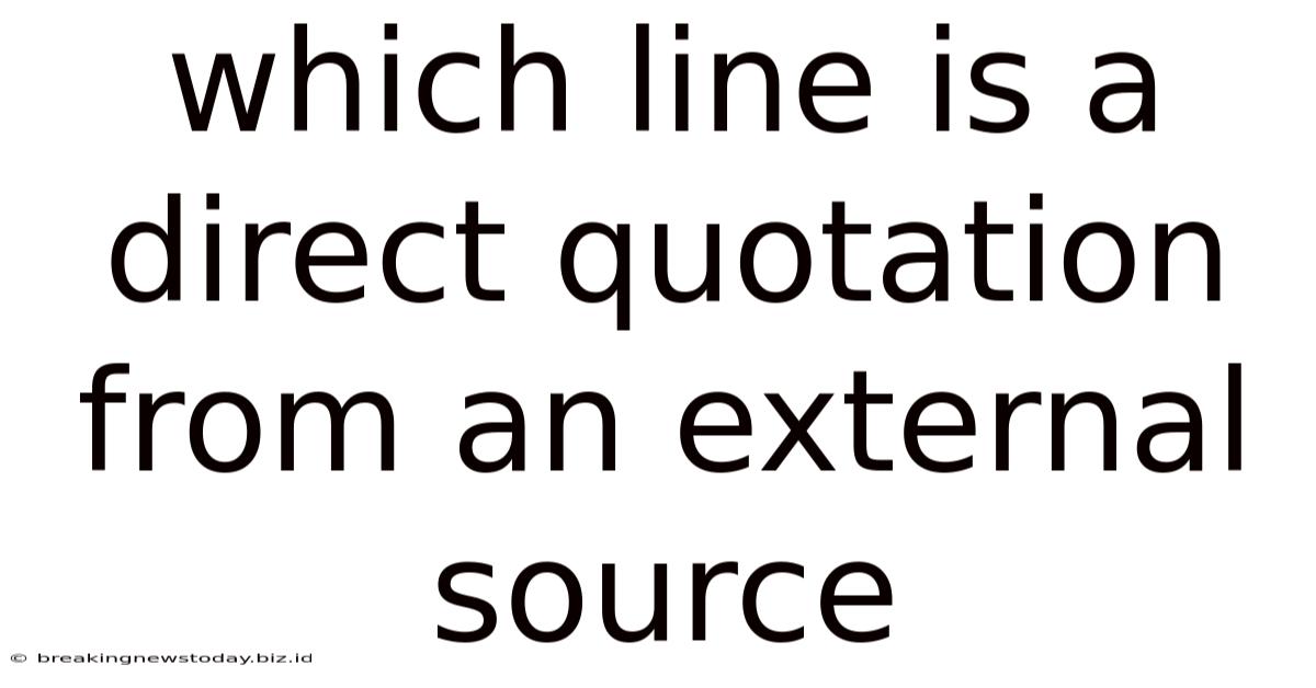 Which Line Is A Direct Quotation From An External Source