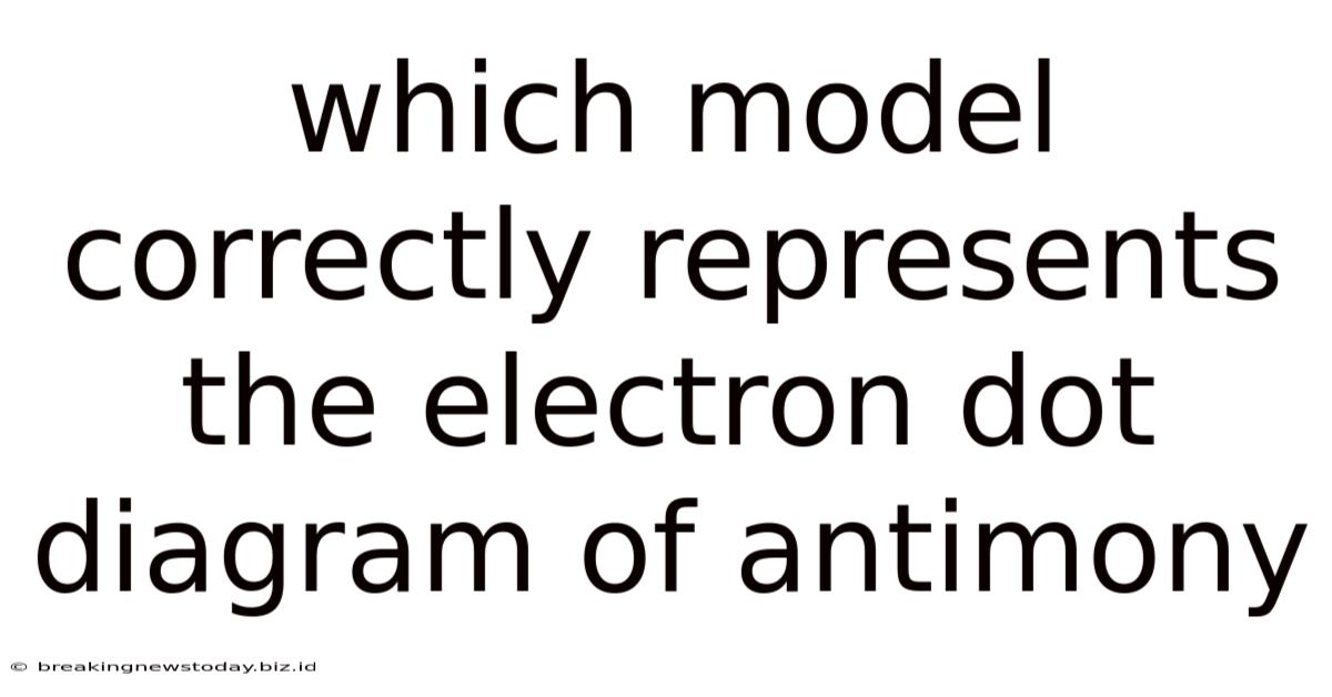 Which Model Correctly Represents The Electron Dot Diagram Of Antimony