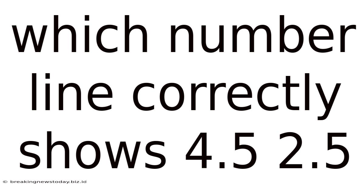 Which Number Line Correctly Shows 4.5 2.5