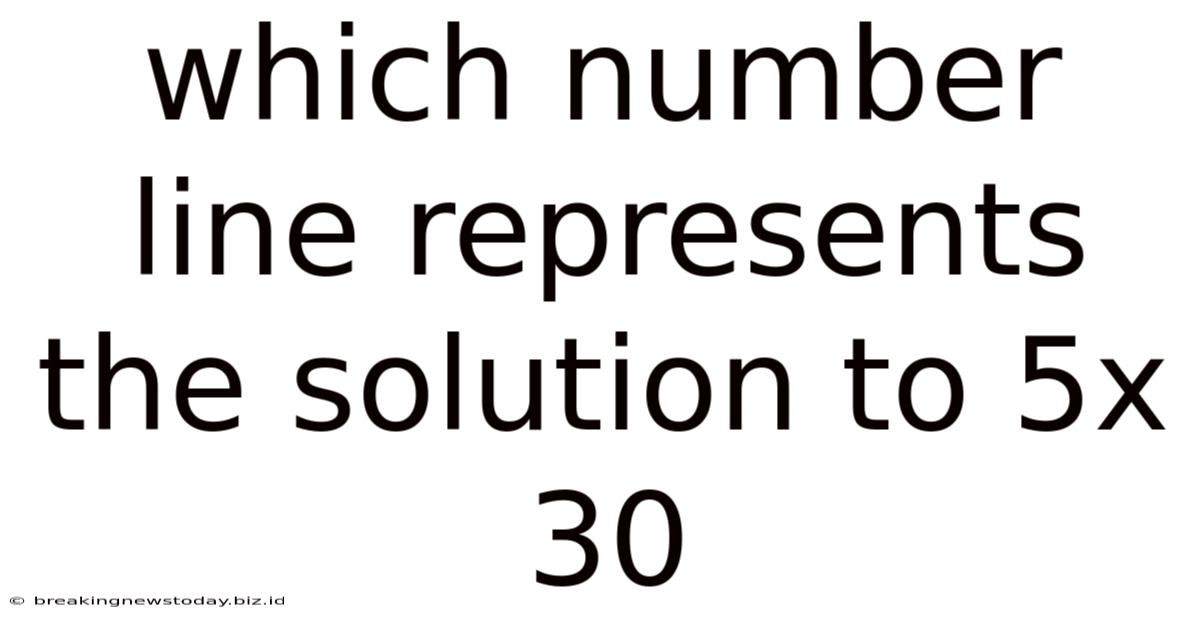 Which Number Line Represents The Solution To 5x 30