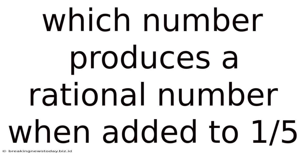 Which Number Produces A Rational Number When Added To 1/5