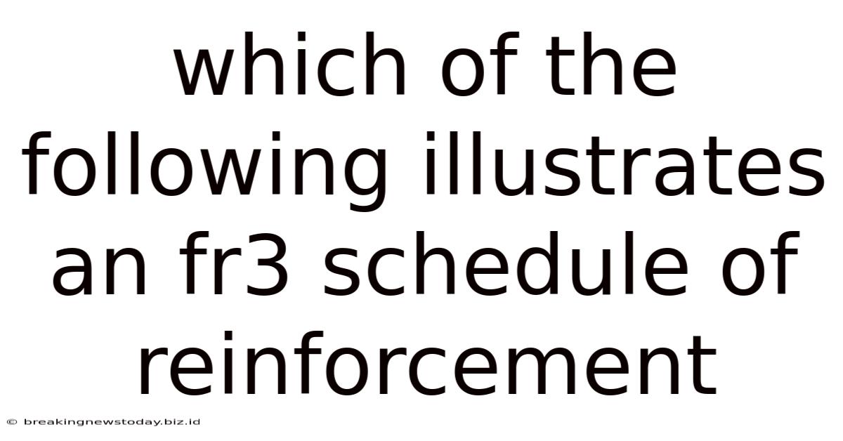 Which Of The Following Illustrates An Fr3 Schedule Of Reinforcement
