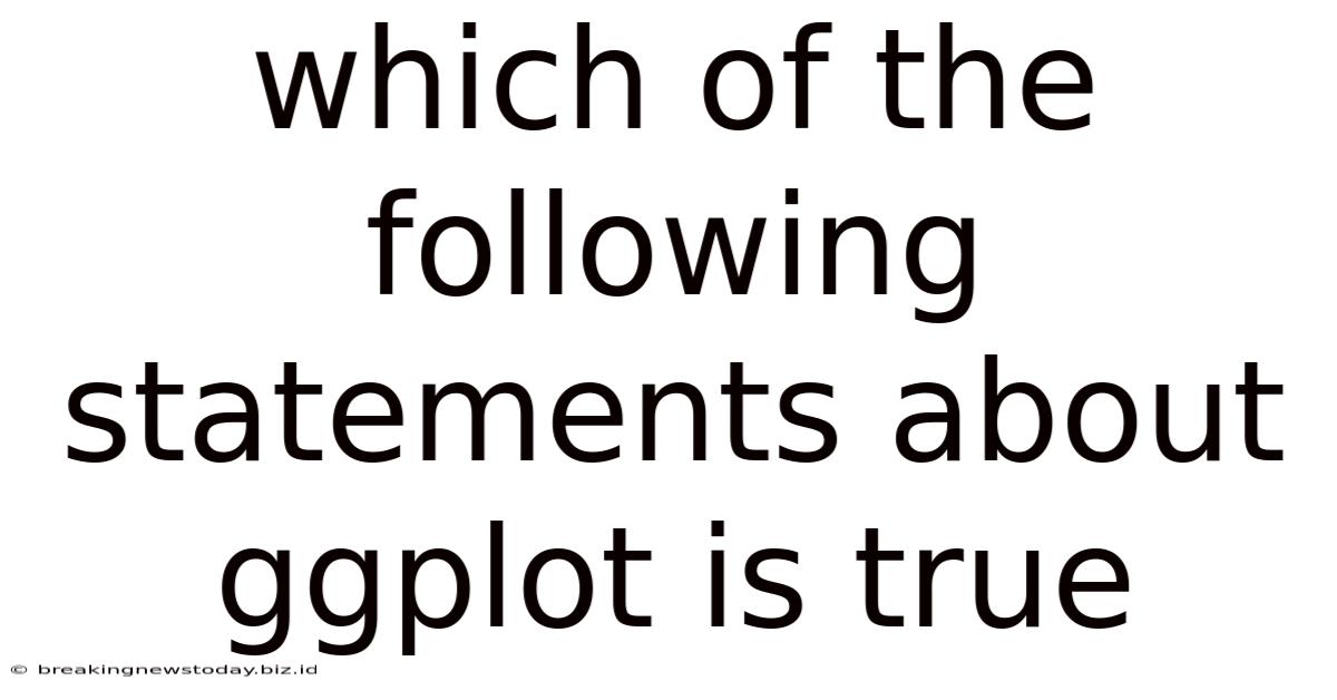 Which Of The Following Statements About Ggplot Is True