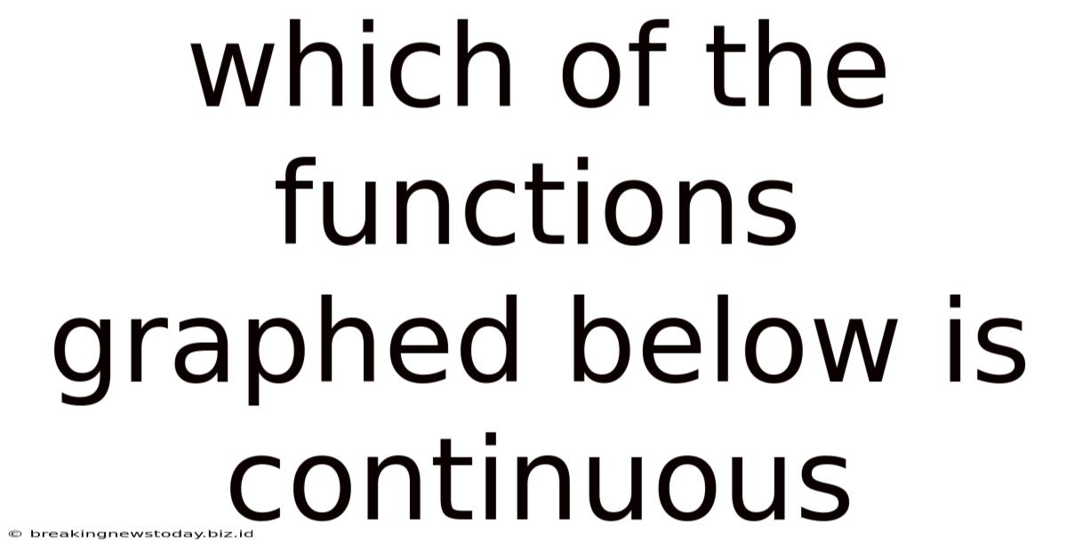 Which Of The Functions Graphed Below Is Continuous