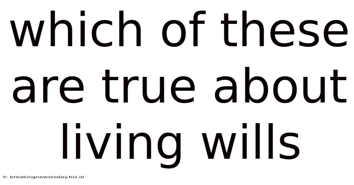 Which Of These Are True About Living Wills
