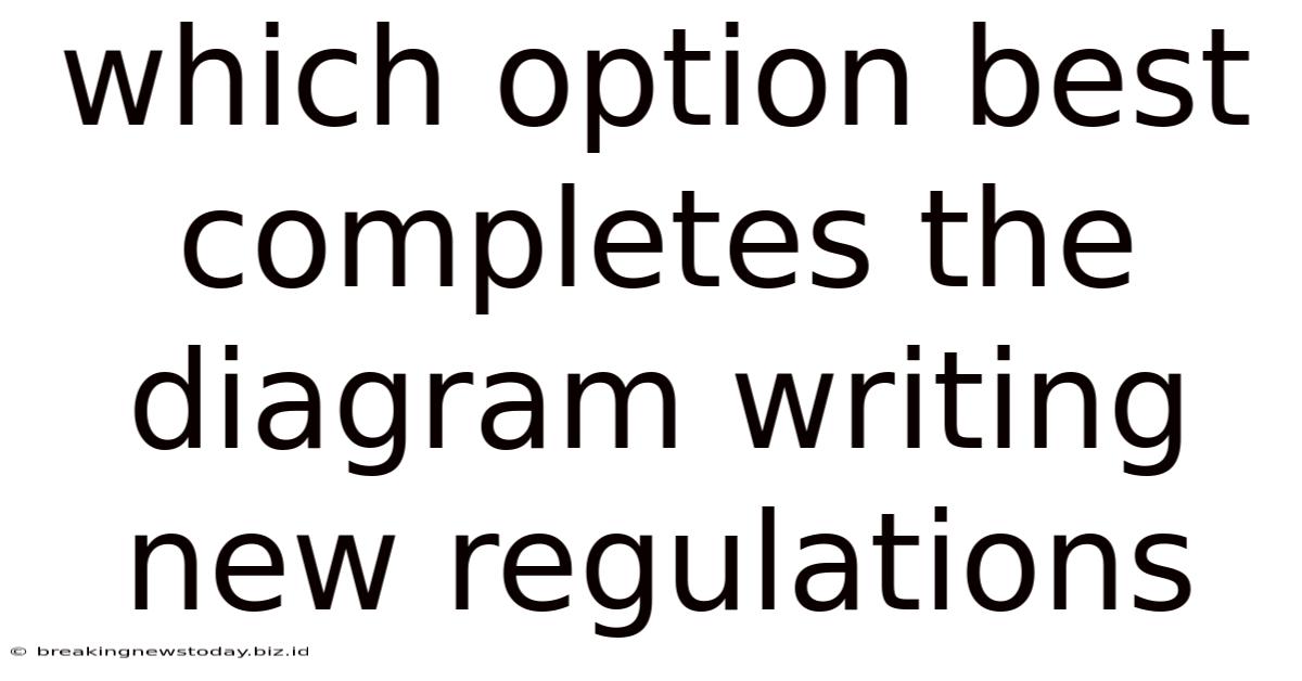 Which Option Best Completes The Diagram Writing New Regulations