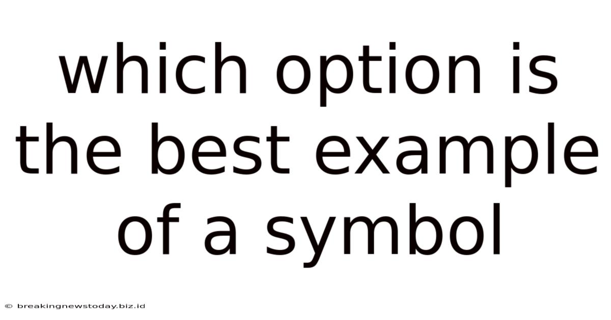 Which Option Is The Best Example Of A Symbol