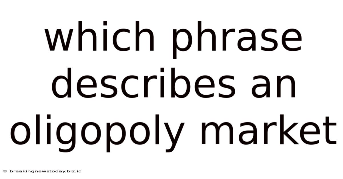 Which Phrase Describes An Oligopoly Market