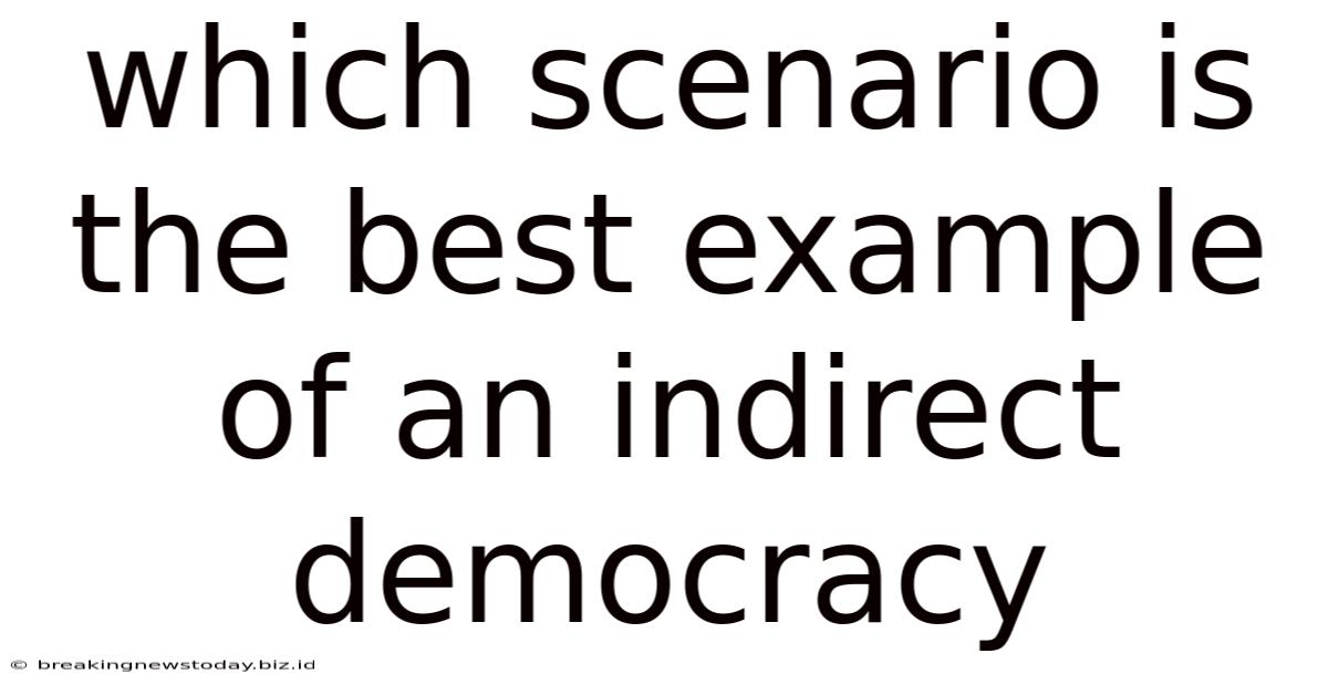 Which Scenario Is The Best Example Of An Indirect Democracy
