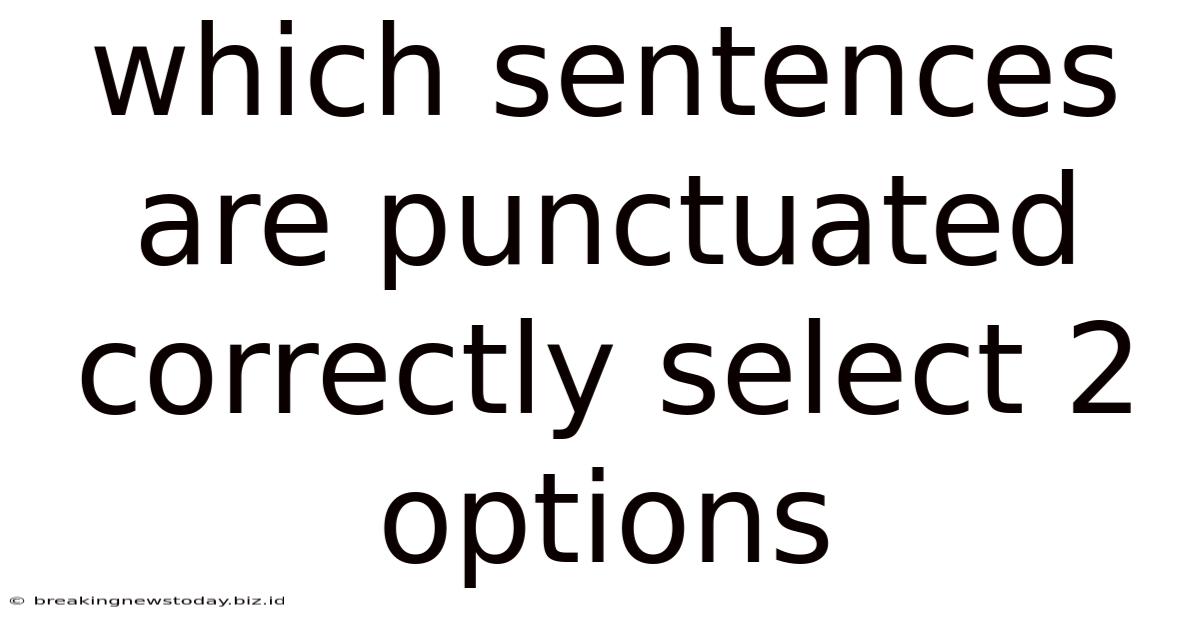 Which Sentences Are Punctuated Correctly Select 2 Options
