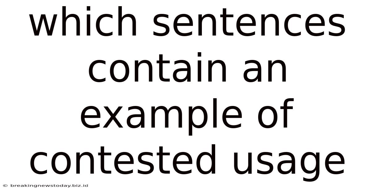 Which Sentences Contain An Example Of Contested Usage