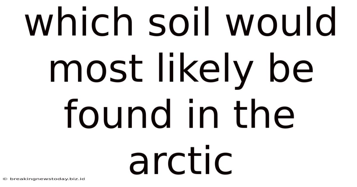 Which Soil Would Most Likely Be Found In The Arctic