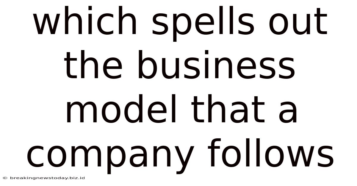 Which Spells Out The Business Model That A Company Follows