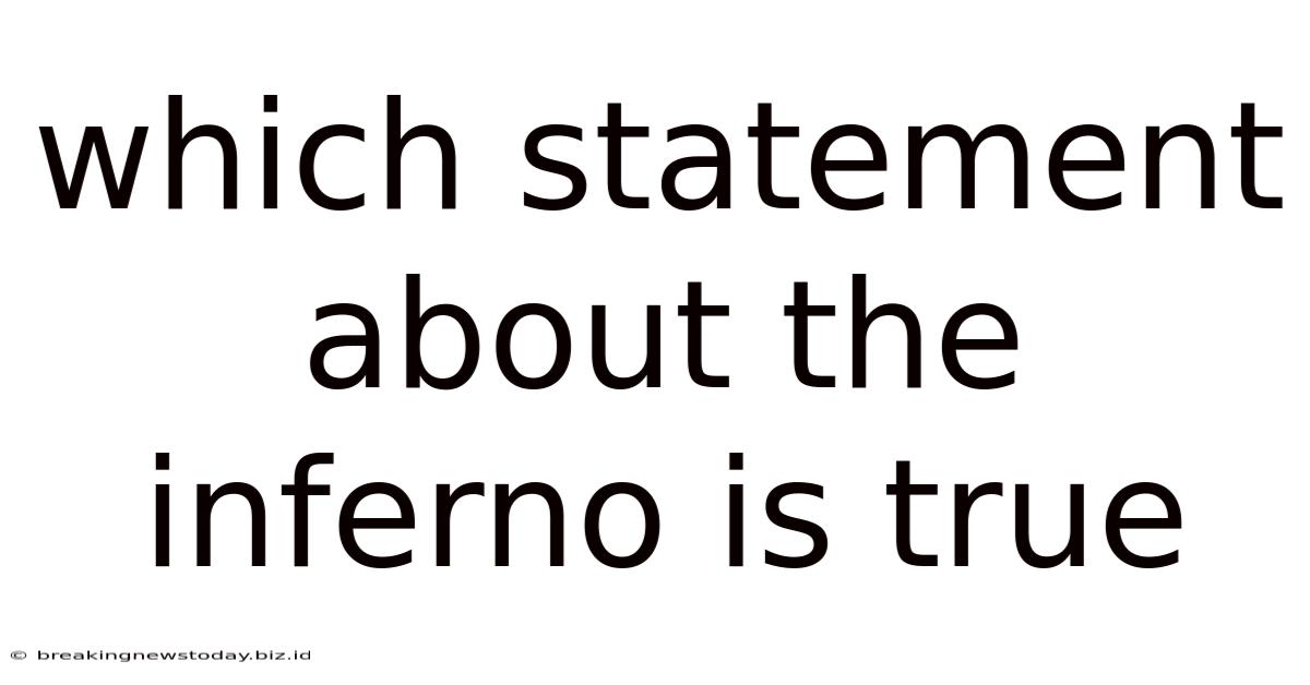 Which Statement About The Inferno Is True
