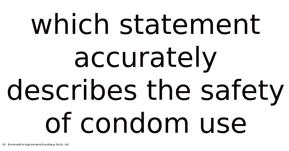 Which Statement Accurately Describes The Safety Of Condom Use