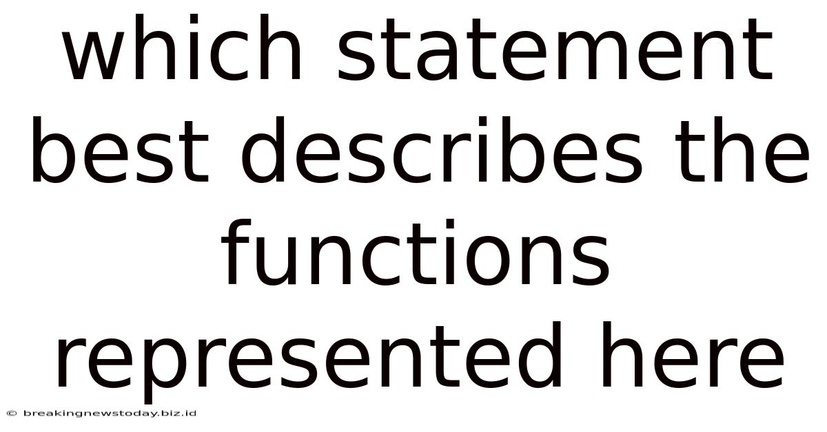 Which Statement Best Describes The Functions Represented Here