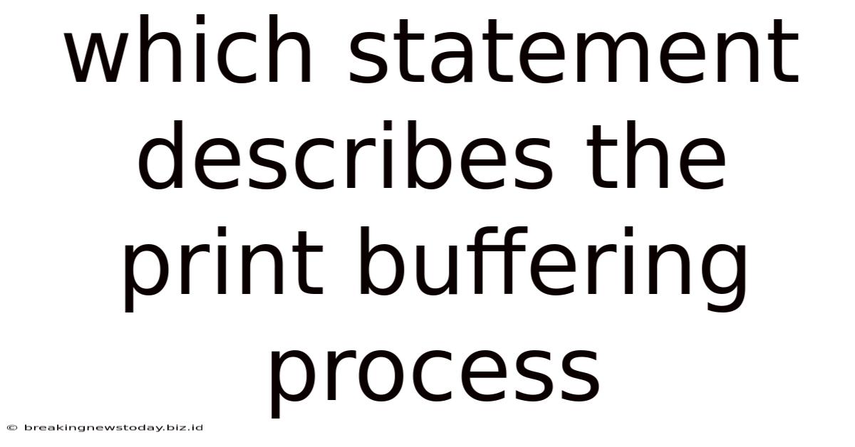 Which Statement Describes The Print Buffering Process