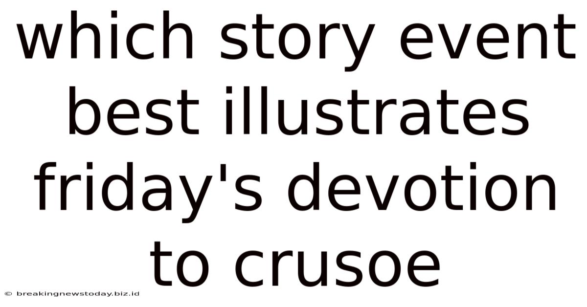 Which Story Event Best Illustrates Friday's Devotion To Crusoe