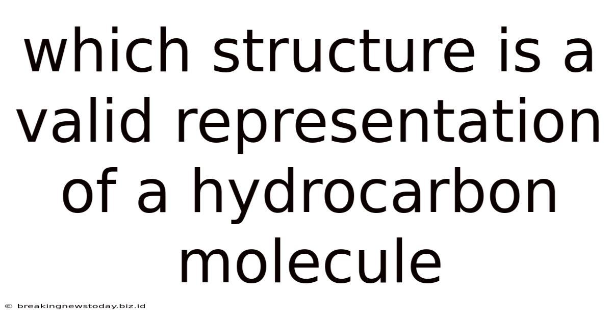 Which Structure Is A Valid Representation Of A Hydrocarbon Molecule