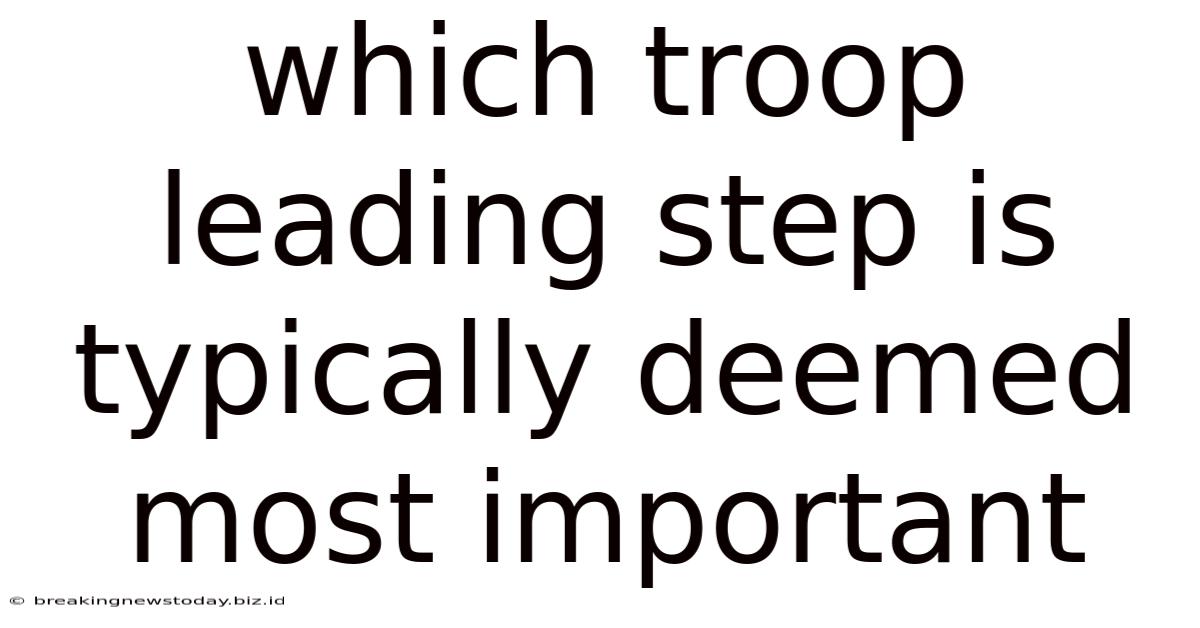 Which Troop Leading Step Is Typically Deemed Most Important