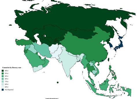 Which Two Southwest Asian Countries Have The Lowest Literacy Rate