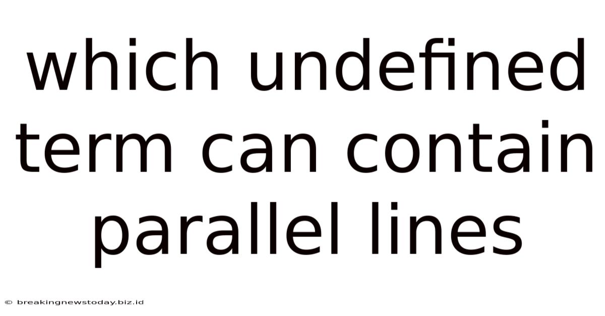 Which Undefined Term Can Contain Parallel Lines