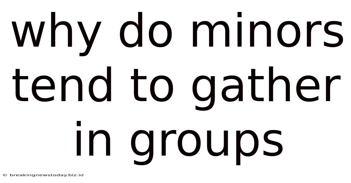 Why Do Minors Tend To Gather In Groups