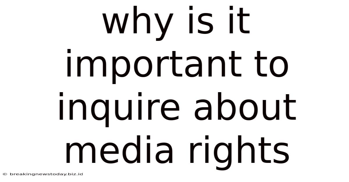 Why Is It Important To Inquire About Media Rights