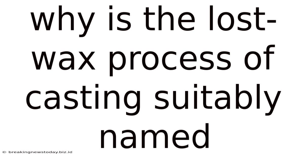 Why Is The Lost-wax Process Of Casting Suitably Named